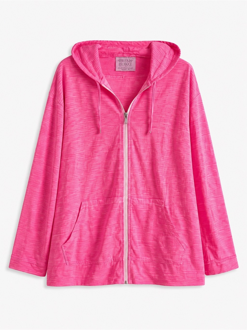 Fresh Produce Pink Stripe Oversized Jacket Beach Cover Up Size Medium EUC